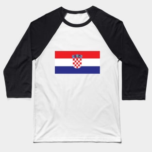 Croatian Flag Baseball T-Shirt